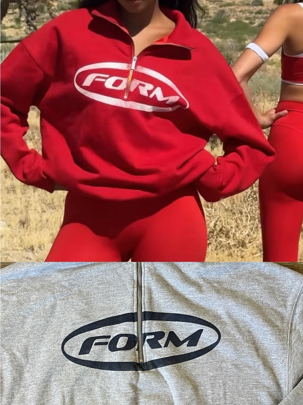FORM by Sami Clarke Grey Quarter Zip Sweater
